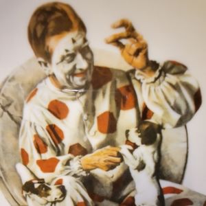 Vtg Clown/Dog Plate The Understudy Norman Rockwell